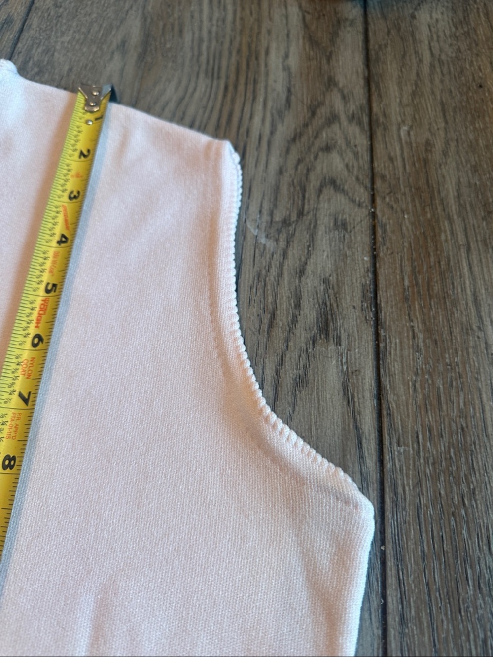 Vintage 60s/70s Handmade Embroidered Knit Shell Vest - Pink -Metal Back Zip XL/L - Picture 11 of 11